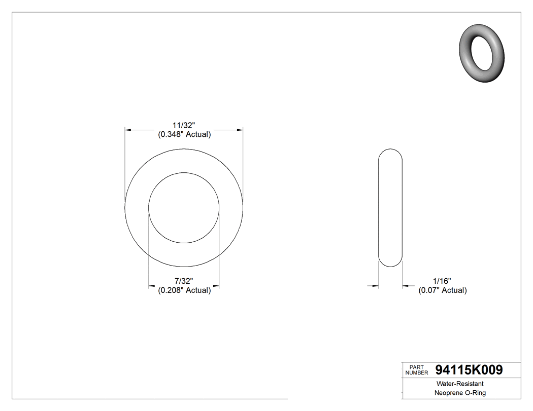 Technical drawing - 94115K009